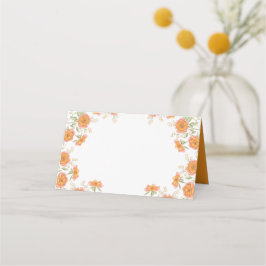 Orange Rose Wedding Place Card Placeringskort