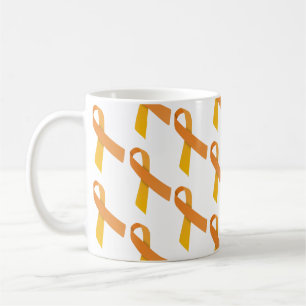 Orange Rosett band Tiled Mönster Kaffemugg