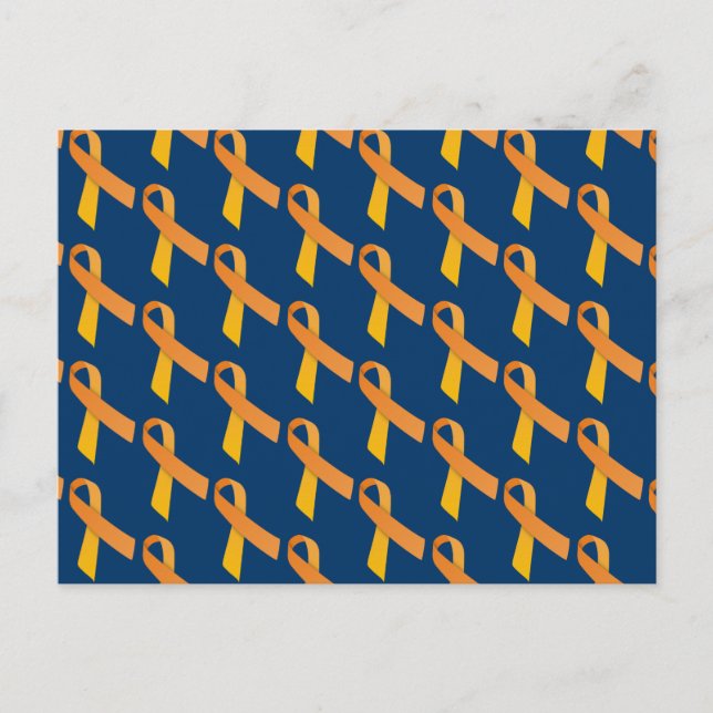 Orange Rosett band Tiled Mönster Vykort (Framsida)