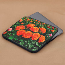 Orange Rosor Datorfodral