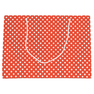 Orange, rött, terracotta polka punkt