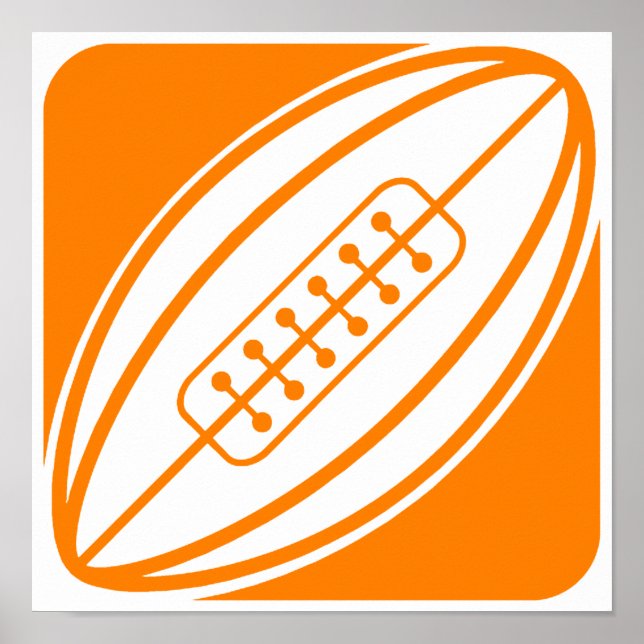 Orange Rugby Poster (Framsidan)