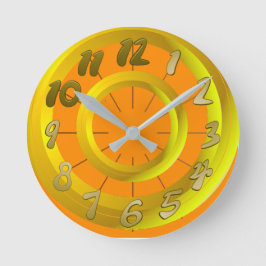 Orange rund klocka