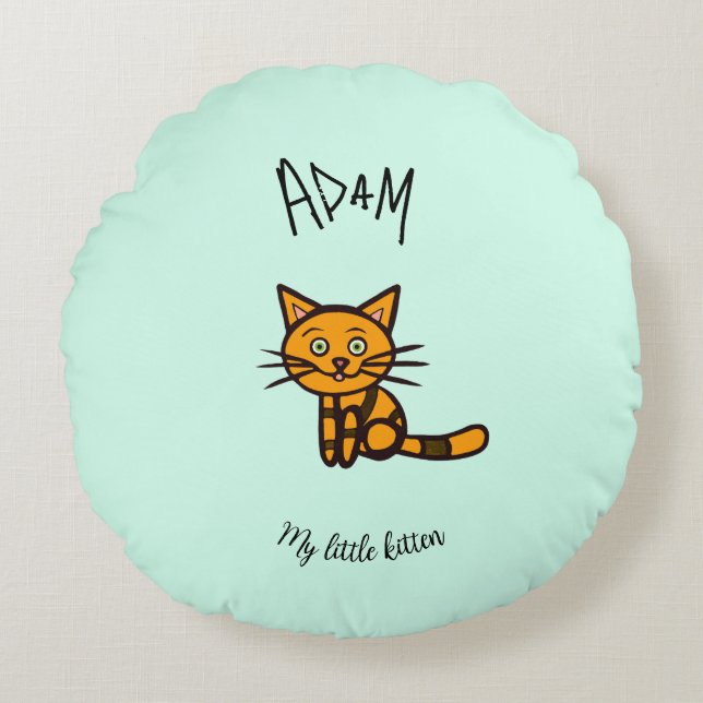 Orange Rund Kudde (Framsidan)