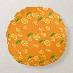 Orange Rund Kudde