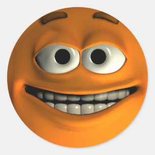 Orange Runt Klistermärke