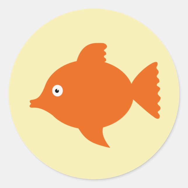Orange Runt Klistermärke (Framsida)