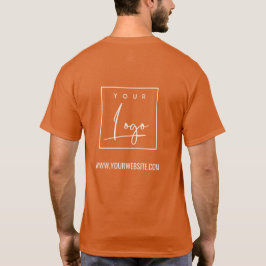 Orange Rust Business Lägg till webbplatsen Logotyp T Shirt