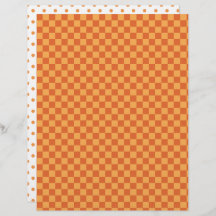 Orange/Rust Checkerboard och Polka dots-skrapbok