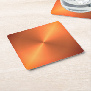 Orange Rust Shine Underlägg Papper Kvadrat