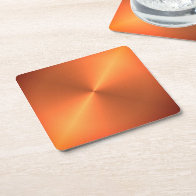 Orange Rust Shine Underlägg Papper Kvadrat (Vinklad)