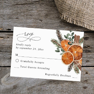 Orange Rustic Helgdag no Meal OSA 2 Kort