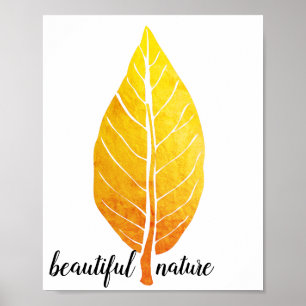 Orange Rustic löv Nature Kärlek Art Paint Poster