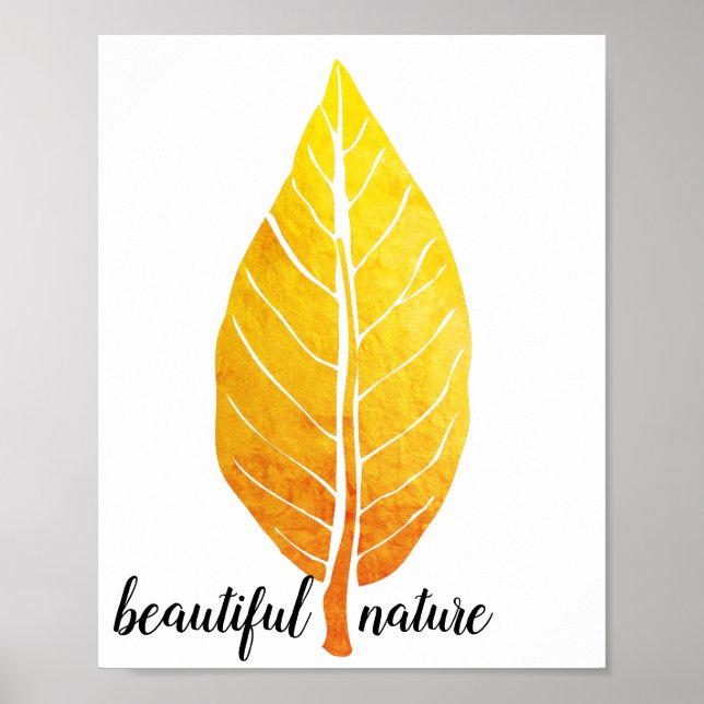 Orange Rustic löv Nature Kärlek Art Paint Poster (Framsidan)