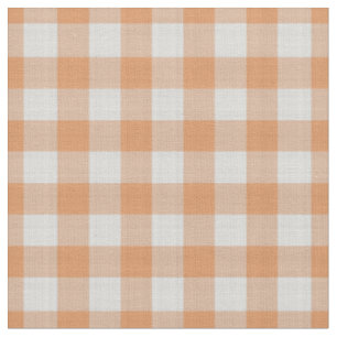 Orange Rutig Gingham Randig Tyg