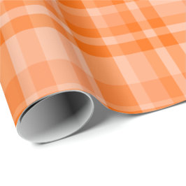 Orange rutig presentpapper