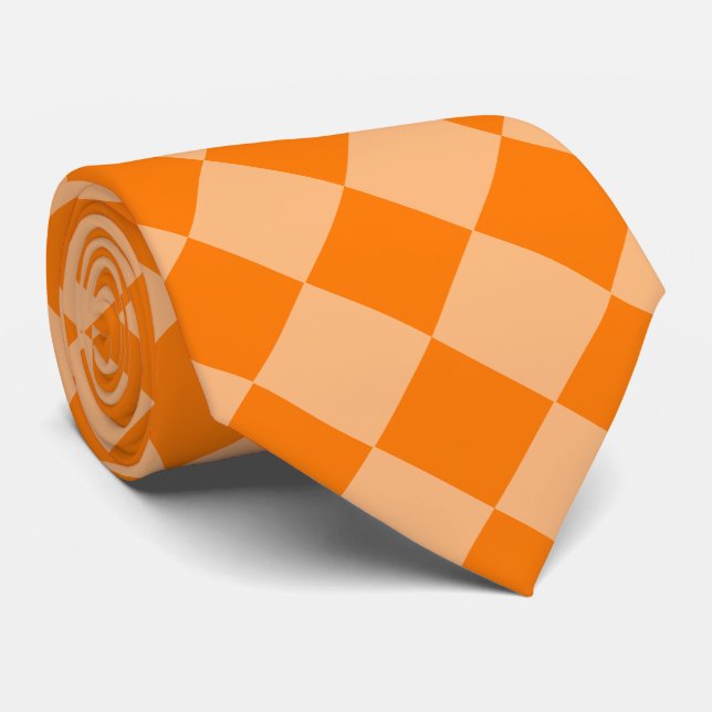 Orange-rutigt diamantmönster slips (Rullad)