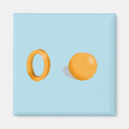 Orange - rutnät magnet