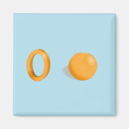 Orange - rutnät magnet