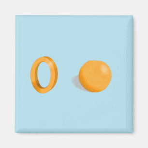 Orange - rutnät magnet