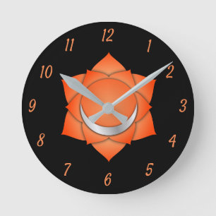 Orange Sacral Chakra Chi Zen Yoga Andlig Rund Klocka