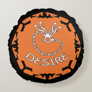 Orange Sacral Chakra "Desire" Dragonfly Rund Kudde
