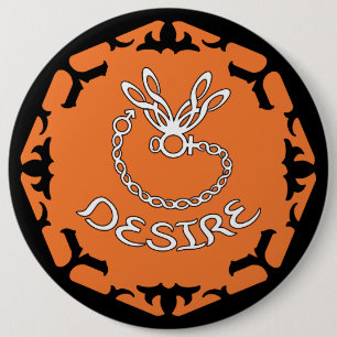 Orange Sacral Chakra "lust" slända Knapp