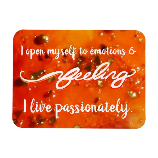 orange Sacral Chakra Ord Magnet (Horisontell)