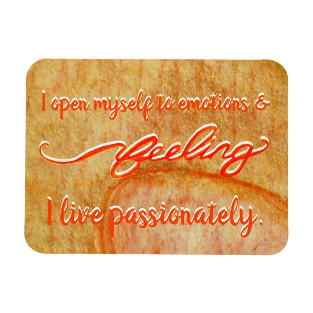 orange Sacral Chakra Ord Magnet (Horisontell)