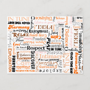 Orange Sacral Chakra Positive Affirmations Vykort