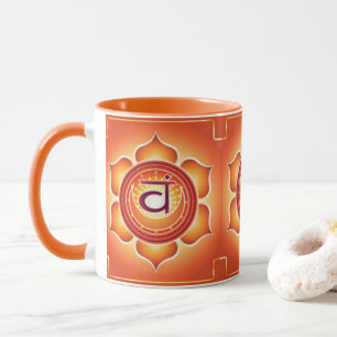 Orange Sacral design för Chakra Pattertryck Mugg
