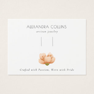 Orange Sakura Blommar Hairclip Barrette Visning Visitkort