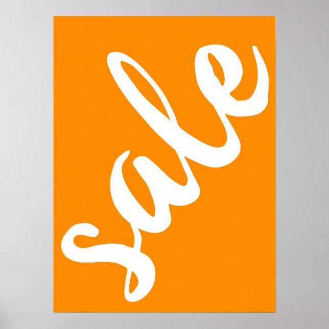 Orange Sale Sign, 18x24 Vår Sommarsäsong Poster (Framsidan)