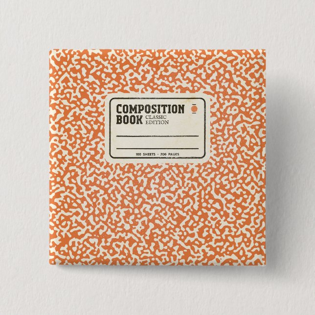 Orange - sammansatt anteckningsbok knapp (Framsida)