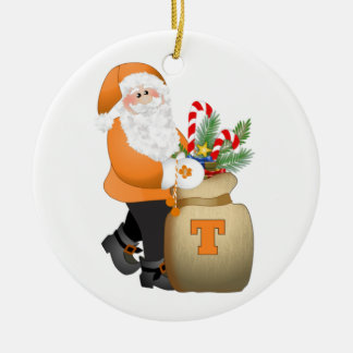 Orange Santa Julgransprydnad Keramik