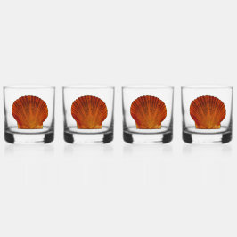 Orange Scallop Snäcka Seashell
