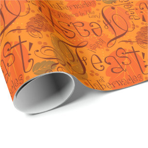 Orange Scatterletter festmåltidpapper Presentpapper