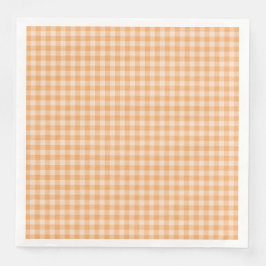 Orange schackrutigt mönster pappersservett