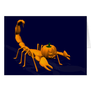 Orange Scorpion Hälsningskort