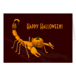Orange Scorpion Hälsningskort