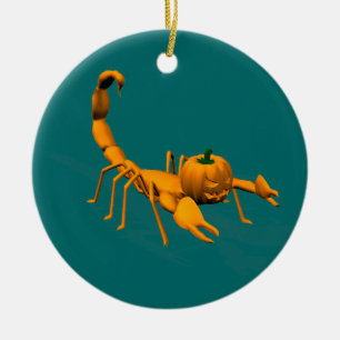 Orange Scorpion Julgransprydnad Keramik
