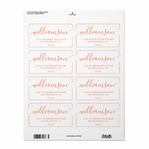 Orange Script Familj Returadress Fraktsedel