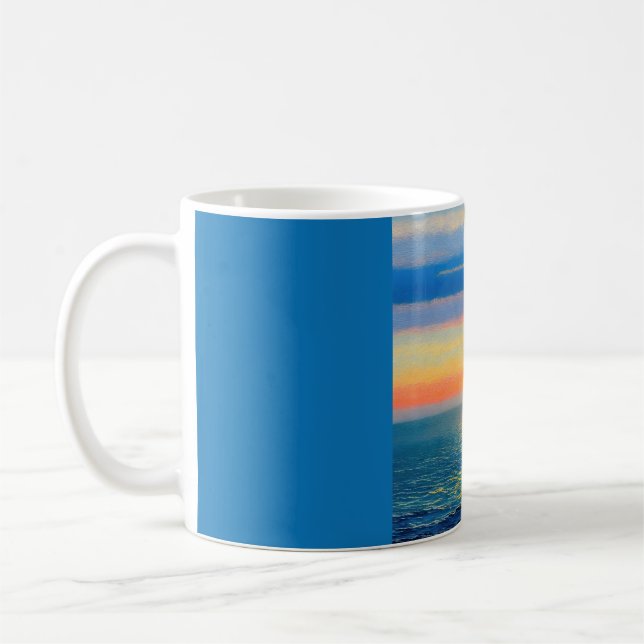 Orange Sea Sunset Kaffemugg (Vänster)