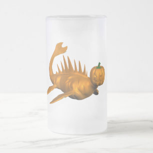 Orange Seadragon Frostat Ölglas
