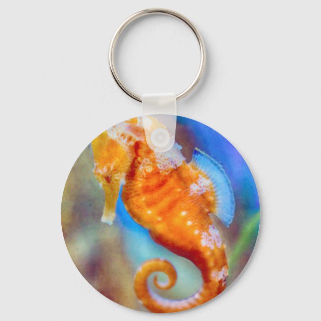 Orange Seahorse delight Nyckelring (Framsida)