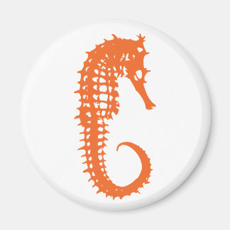 Orange Seahorse Magnet