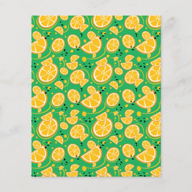 Orange Segce Sweet Juicy Mönster Scapebook Papper (Framsida)