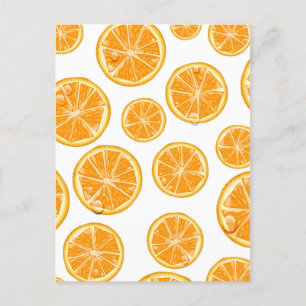 Orange Seges vintage stil mönster. Vykort