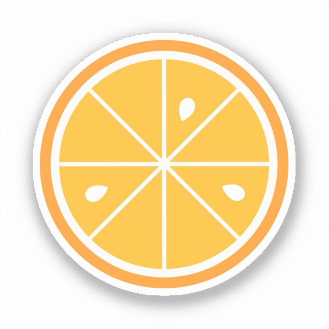 Orange Segment citrus Sticker Klistermärken (Framsida)
