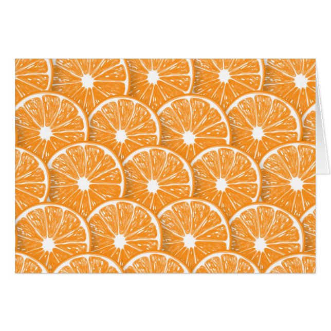 Orange segment hälsningskort (Framsidan Horizontal)